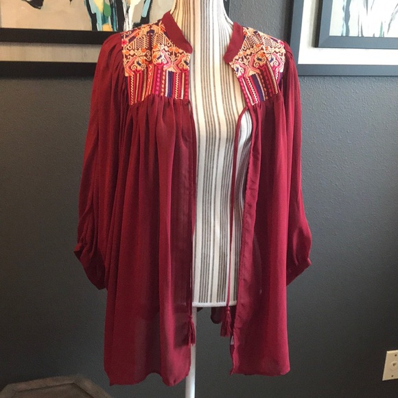 1 hour final sale. 🔥Umgee Bohemian top, slightly sheer - Picture 8 of 8